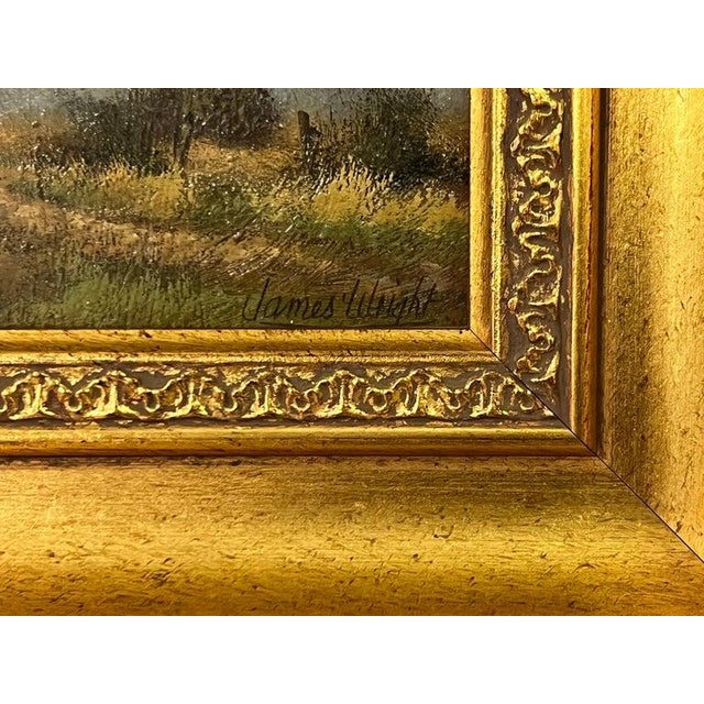 James Wright, Country Lane with Trees & Birds in English Countryside by 20th Century Artist, 1980 For Sale - Image 10 of 11