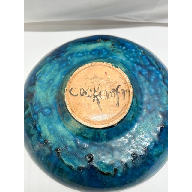 Art Nouveau Ceramic Sunflower Platter by Edith Varian Cockcroft C. 1930 For Sale - Image 11 of 11