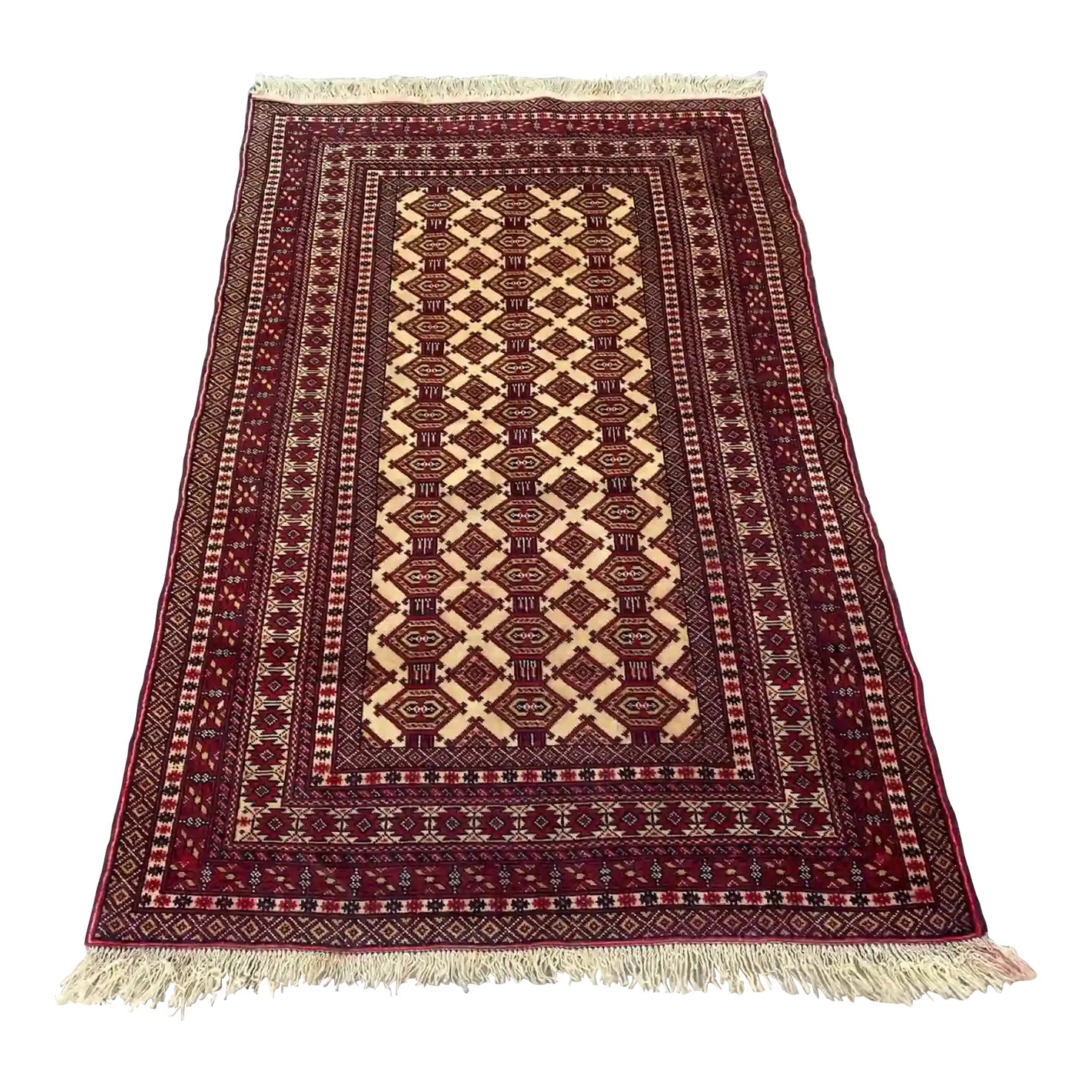 3.6 X 5.7 Handmade Afghan Rug | Chairish