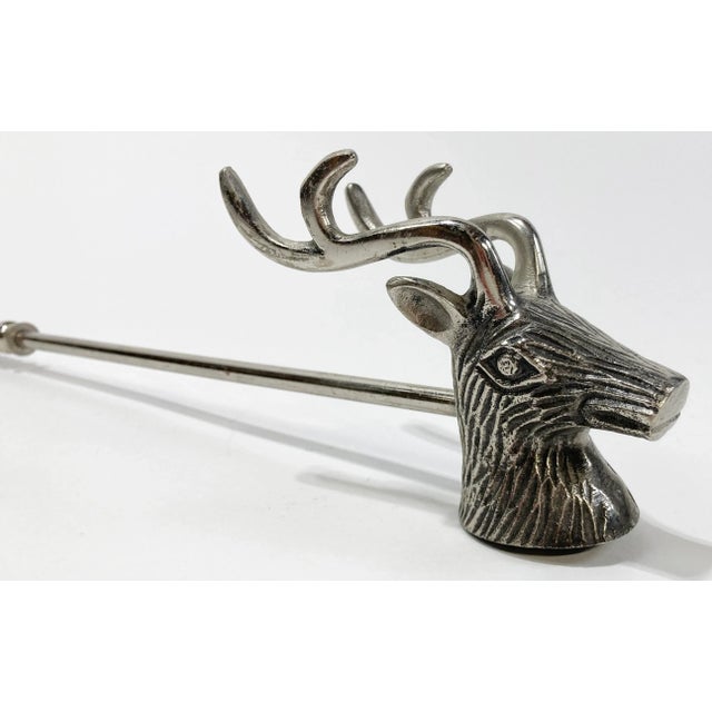 Traditional Vintage Silver Deer Candle Snuffer For Sale - Image 3 of 7