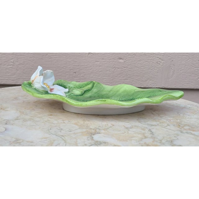 LastChance!Vintage Italian Majolica Style Trinket Tray or Catchall For Sale - Image 4 of 9