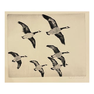 1940s Paul Winchell Canada Goose Etching For Sale