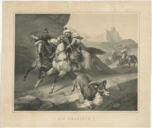 Bedouin Nomadic Arab Tribes, 1870, Print, Set of 2