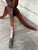 Wood Vintage Duncan Phyfe Style Mahogany Lyre Pedestal Base Accent Table For Sale - Image 7 of 16