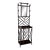Black Tortoise Faux Bamboo Chippendale Style Étagère Hall Tree With Mirror Panel For Sale