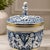 Ceramic Mid-Century R. Capodimonte Italy Blue & White Porcelain Putti Covered Jar For Sale - Image 7 of 7