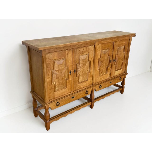 Vintage Oak Sideboard by Henning Kjærnulf for Nyrup Furniture Factory, Denmark, 1960s For Sale - Image 6 of 18