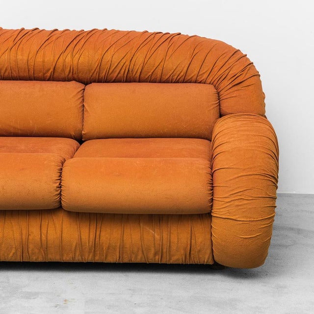 Tan Califfo 3-Seater Fabric Sofa, from Beka, 1970s For Sale - Image 8 of 11