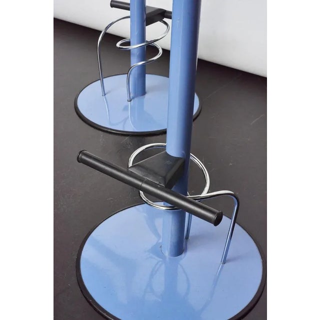 Vintage Italian Purple Bar Stools, 1980s, Set of 2 For Sale - Image 6 of 7