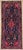 Hand-knotted runner from the Hamadan region of western Iran, featuring a large central medallion set within a deep navy...