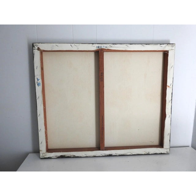 Brown Contemporary Textured Floral Still Life Oil Painting Signed Vera For Sale - Image 8 of 9