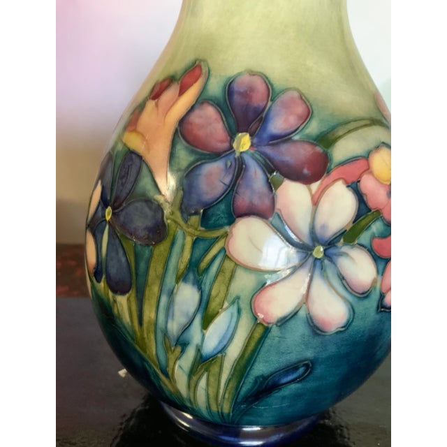 William Moorcroft "Spring Flowers" Signed Baluster Vase Circa 1930 For Sale In Los Angeles - Image 6 of 13