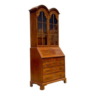 Vintage Boho Henredon Folio Arched Secretary Desk For Sale