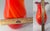 13 3/4 In. Tall Vintage Bulbous Scalloped Rim Cased White Orange Art Glass Vase For Sale - Image 15 of 15