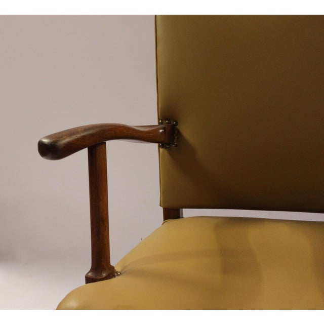 Mahogany & Leather Armchair by Jacob Kjær, 1950s For Sale - Image 6 of 8