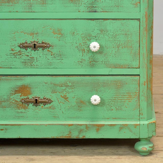 Green Pine Chest of Drawers, 1910s For Sale - Image 8 of 13