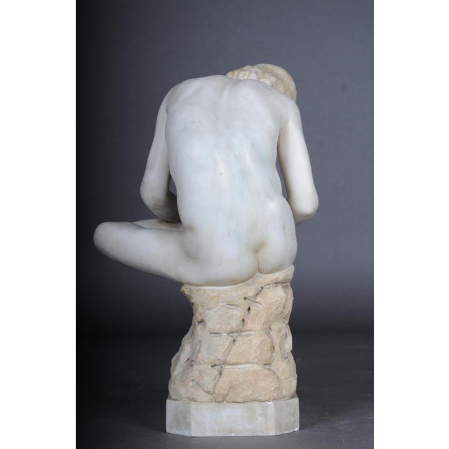 Stone 20th Century Marble Sculpture of Thorn Extractor Spinario For Sale - Image 7 of 18