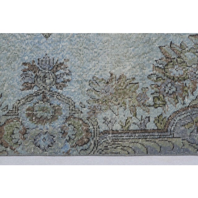 1960's Turkish Vintage Hallway Oushak Runner-2'6" X 9'5" For Sale - Image 10 of 11