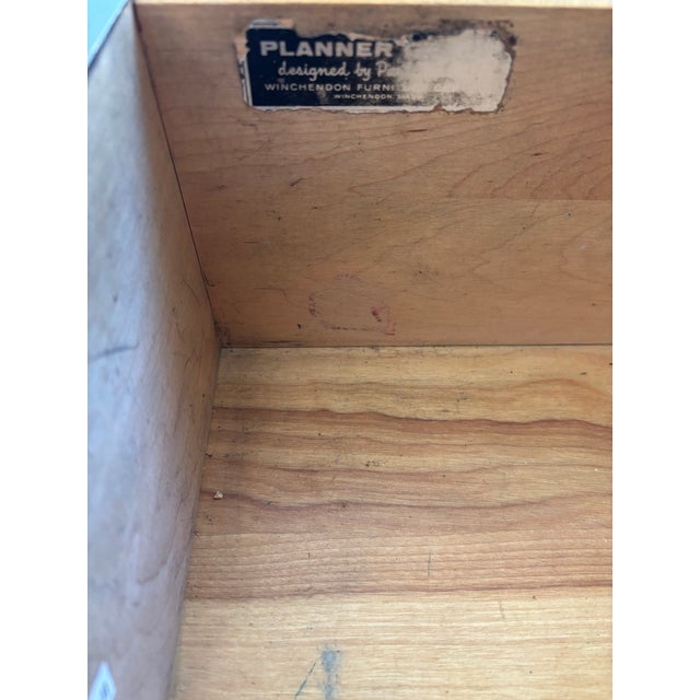 Almond Mid Century Modern Desk For Sale - Image 8 of 10