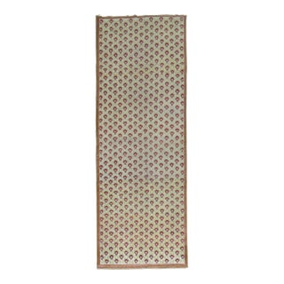 Vintage Turkish Floral Runner - 3'5" x 10'5" For Sale