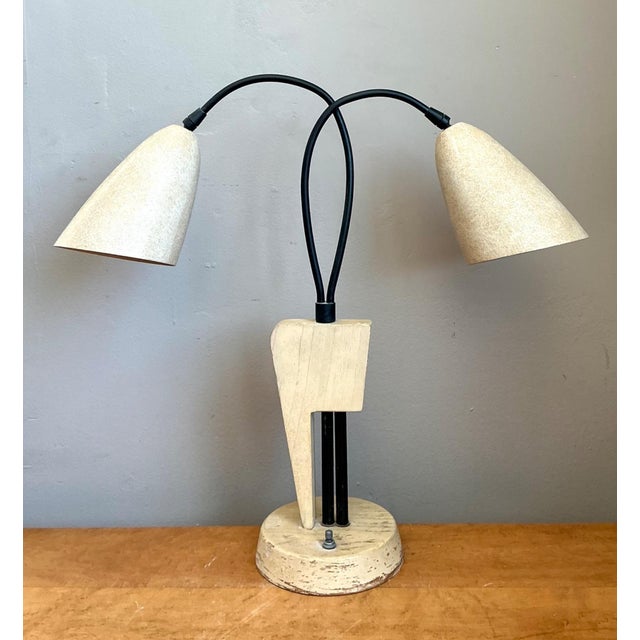 Vintage Mid-Century Modern Double Arm Lamp For Sale - Image 15 of 16