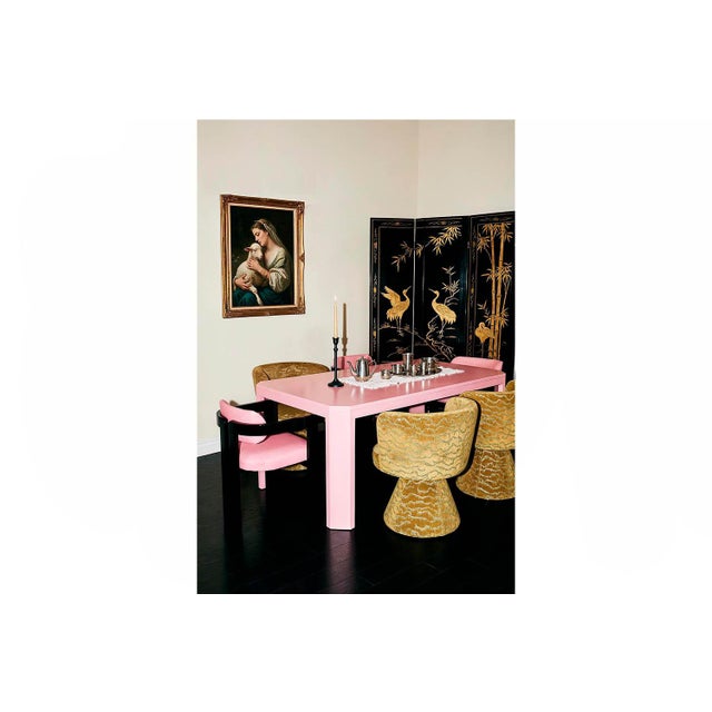 Acento Dining Table in Aquamarine Lacquer by Moanne For Sale - Image 6 of 7