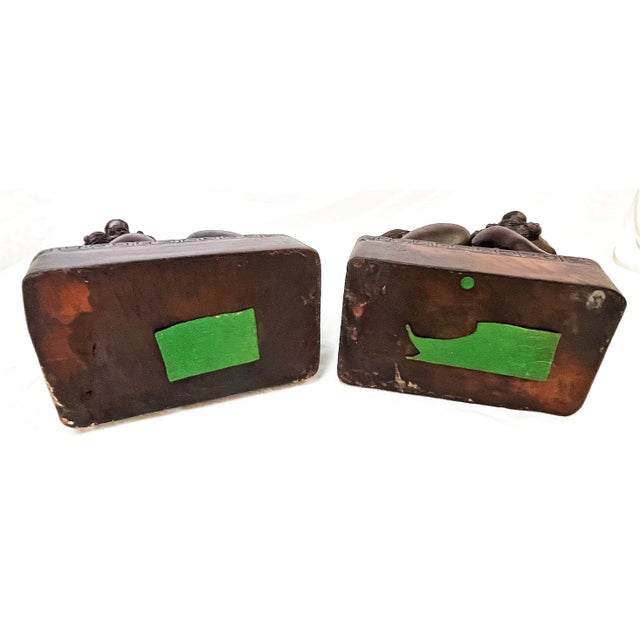 Vintage Carved Wood Foo Dogs- a Pair For Sale - Image 10 of 13