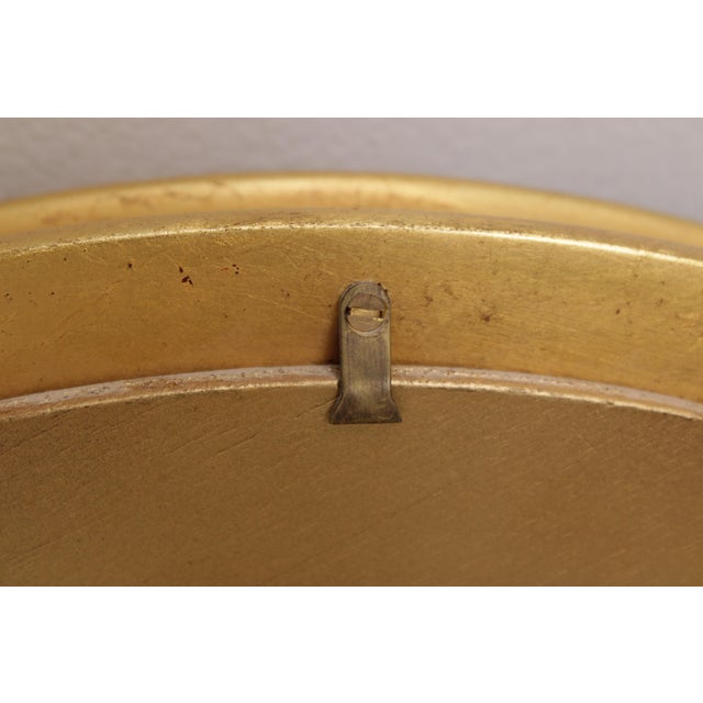 Federal Style Convex Glass Gold Finish Round Mirror For Sale - Image 15 of 15