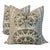 Anna French Cairo print pillows in green and white. This is such a fun geometric botanical print inspired by Egyptian...