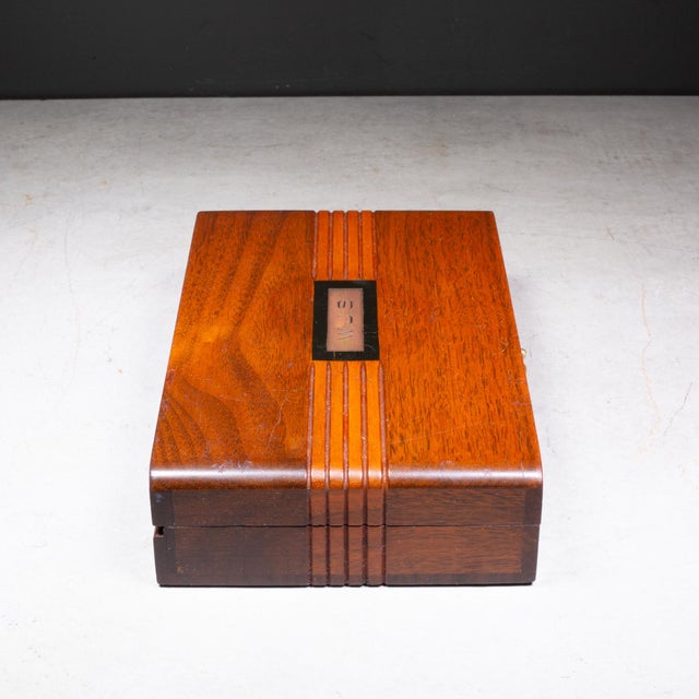 Art Deco Domino Set in Custom Monogrammed Wooden Case c.1930 For Sale In San Francisco - Image 6 of 9