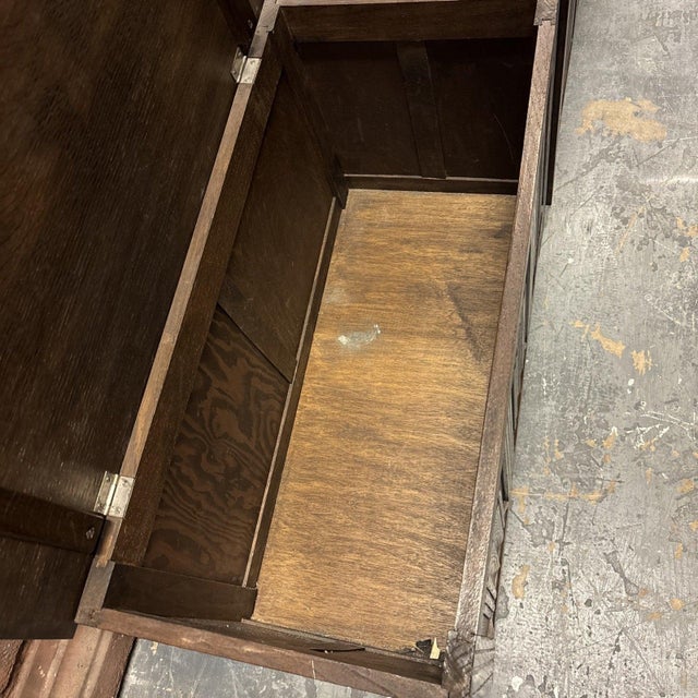 Brown Small Oak Coffers, Set of 2 For Sale - Image 8 of 9