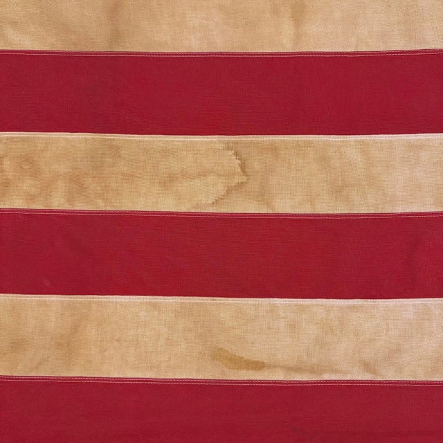 American Large Vintage Cotton American Flag With 48 Embroidered Stars For Sale - Image 3 of 6