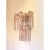 Contemporary pink “tronchi” wall sconce in venini style two levels of “tronchi” murano glass hand-made in murano glass ,...