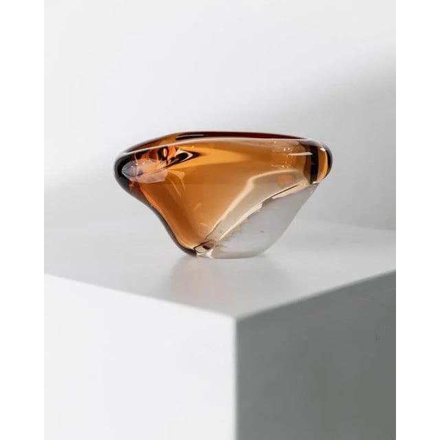 Vintage Czech Glass Bowl or Ashtray by Pavel Stejskal for Beranek Skrdlovice, 1970s For Sale - Image 10 of 11