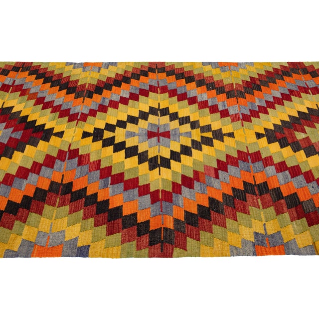 Vintage Sumakh Handmade Multicolor Gallery Wool Rug For Sale In New York - Image 6 of 7