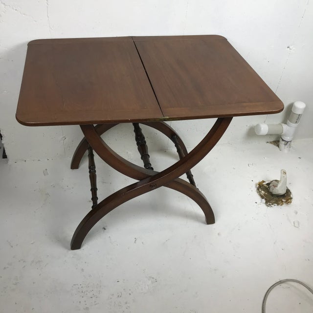 Vintage Neo Classical Mahogany Folding Portable Bar Table Chairish