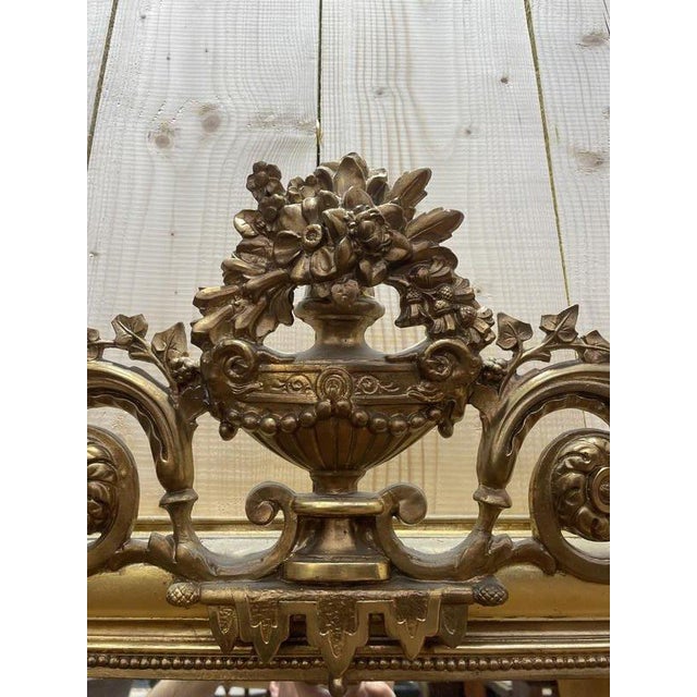 Louis Philippe Mirror with Gold Pediment For Sale - Image 4 of 7