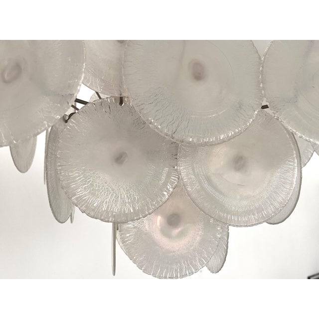 1960s Italian Murano Glass and Nickel Chandelier by Carlo Nason for Mazzega, 1970s For Sale - Image 5 of 17