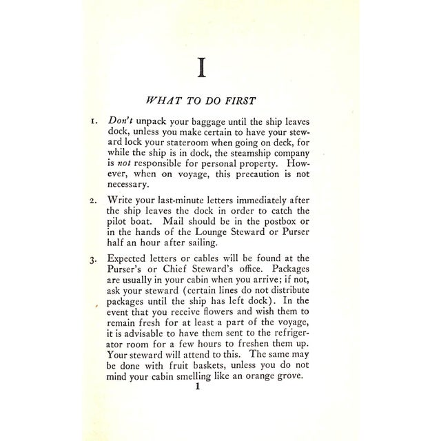 "The Bon Voyage Book: An Intimate Guide for the Modern Ocean Traveler" 1931 "Old Salt" For Sale In New York - Image 6 of 6