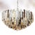 Modern Modernist Hand-Blown Triedre Mixed Amber Murano Glass Chandelier For Sale - Image 3 of 12