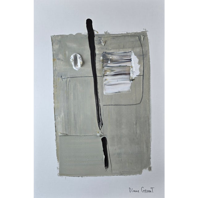 Set of 4 - One-of-a-Kind Contemporary Abstract Original Neutral Color Palette Oil Paintings / Earth Tones For Sale - Image 9 of 11