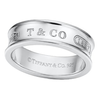 Vintage Tiffany & Co. 1837 Concave Ring, Sterling Silver, Iconic Jewelry, Size 7 For Sale