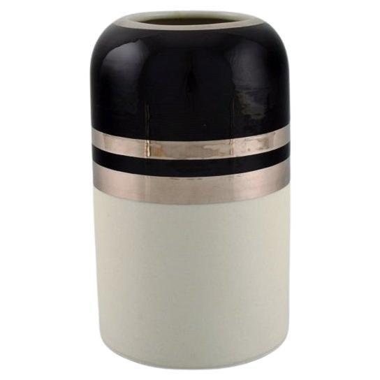 Ceramic Modernis Silver Ceramics Vase by Peter Winquist for Arabia, 1960s For Sale - Image 7 of 7