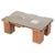 Wood Mid-Century Modern Coffee Table with Grid Wood Pattern and Glass, Italy, 1960s For Sale - Image 7 of 7