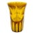 Bohemian Czech Amber & Canary Yellow Cut to Clear Vase | Tulip Motif | Early 20th C Style For Sale