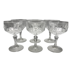 1970s Cristal D’Arques St Germain Crystal Coupe Glasses 9cl Includes Original Box France - Set of 6
