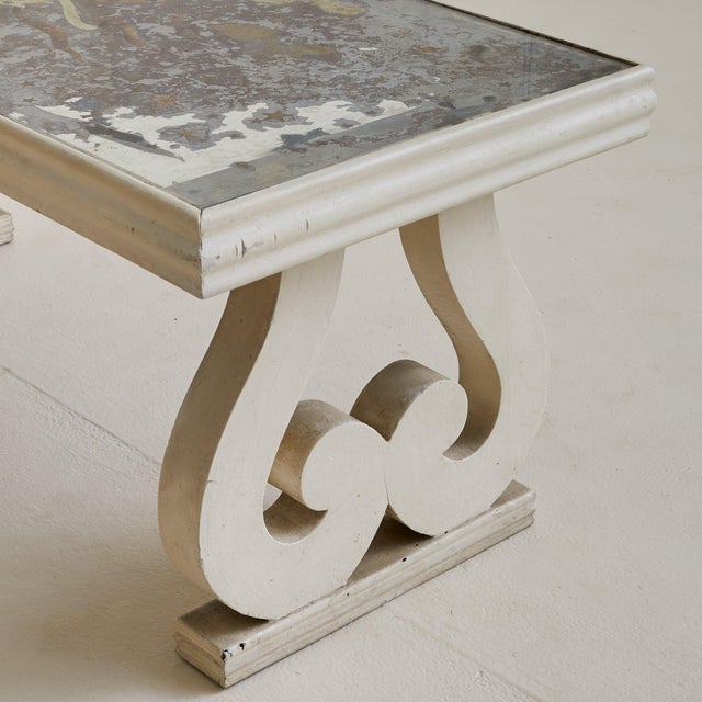 Wood French Wood Base Églomisé Coffee Table with Unicorn Motif, 1940s For Sale - Image 7 of 10