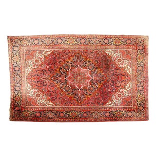 Persian Rug in Wool and Cotton, Ahar, 1980s For Sale