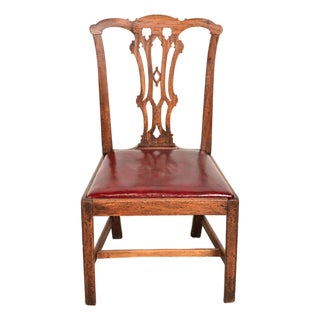 18th Century Antique Thomas Chippendale Period Carved Mahogany Side Chair or Dining Chair For Sale