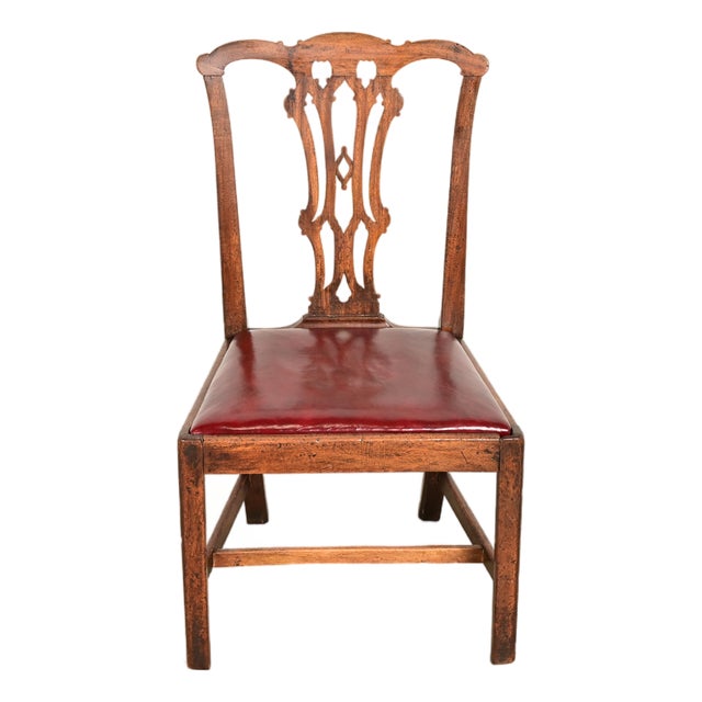 18th Century Antique Thomas Chippendale Period Carved Mahogany Side Chair or Dining Chair For Sale